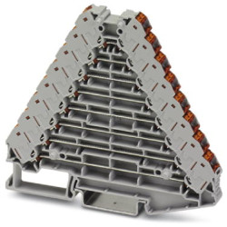 Shunting distributor, push-in connection, 0.14-2.5 mm², 2 pole, 8 A, 4 kV, gray, 3270231