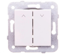 Karre Przycisk Żaluzjowy 2-Przyciskowy, Kolor Biały / 90963616