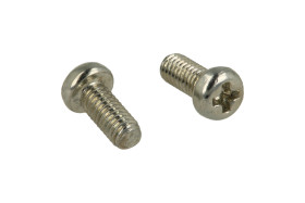Wkręt; WWKM256; M2,5; 6mm; 8mm; walcowy; proste (-); philips (+); stal niklowana; RoHS