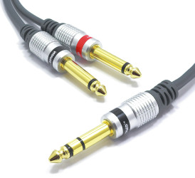 KABEL JACK 6,3 STEREO 2x WTYK JACK 6,3 MONO 1,5M VITALCO MK75