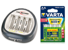 ładowarka Ansmann Energy 4 Speed + 4 x R6/AA Varta Ready2Use 2600