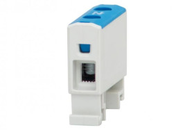 Złączka szynowa ZU 1-torowa (1,5mm2-16mm2) Al/Cu - niebieska