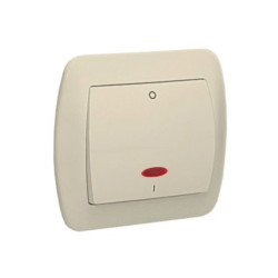 Simon Akord Łącznik dwubiegunowy z podświetleniem beż AW2L/12