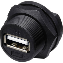 TRU COMPONENTS TC-13543552 USB 2.0 Female PCB Receptacle Back Mount Threaded