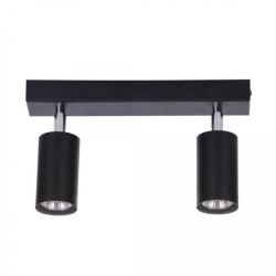 Listwa sufitowa MONTI z dwoma regulowanymi czarnymi reflektorkami K-4726 Kaja Lighting