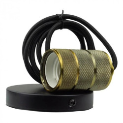 Oprawa sufitowa wisząca 2m E27 Żółta miedź