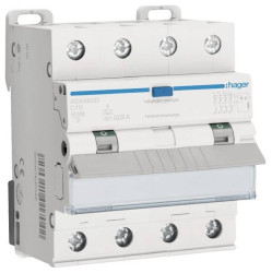 Wyłącznik różnicowoprądowy/automatyczny Hager ADX460D 4 styki 10 A 0.03 A 400 V