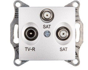 Sedna Gniazdo antenowe TV/SAT/SAT końcowe aluminium SDN3502160