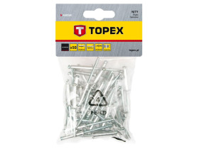 Nity aluminiowe 4.8 x 14.5 mm 50 szt. 43E504 TOPEX