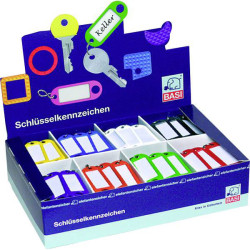 Basi 8510-9010 Key Ring Set, 8 Colours, 200 Pieces, Easy Key ID