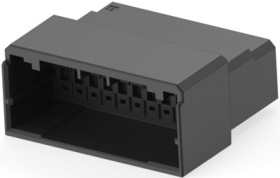 Pin header, 22 pole, pitch 2 mm, straight, black, 1-1903127-1