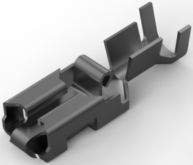 Uninsulated flat plug sleeve, 6.35 x 0.81 mm, 2.1 to 4.17 mm², AWG 14 to 11, brass, tin-plated, 154717-6