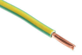 Przewód montażowy 4 mm² Zielony/Żółty RS PRO PVC 12 AWG 1 kV dł. 100m 52/0,3 mm +105 (Air), +60 (Oil)°C CSA C22.2 typ