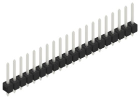 Pin header, 20 pole, pitch 2.54 mm, straight, black, 10054053