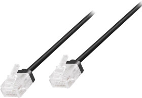 kabel LAN LogiLink CQ3043U, 1 szt., RJ45, CAT 6a, U/UTP, 1.50 m, czarny
