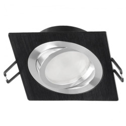 Punktowa oprawa sufitowa wpuszczana LED CERI 1 SQ Black IP20 kwadratowa czarny szlif EDO777138 EDO