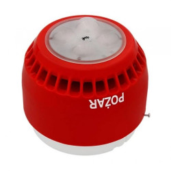 Sygnalizator optyczno-akustyczny czerwony, światło przemienne SAO-P8/CM