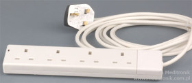 Listwa zasilająca angielska 4 gniazda kabel 1m wtyk UK 13A
