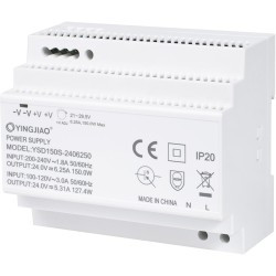 ZASILACZ IMPULSOWY NA SZYNĘ DIN YINGJIAO YSD150S-24006250 24V/150W/6,25A