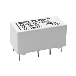 Zettler Electronics AZ832-2C-24DE PCB Relay 24V DC 3A 2 Changeovers 1pc