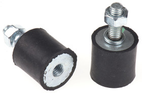 Podstawka antywibracyjna M6 średnica 20mm wysokość całkowita 38mm Cylinder męski-żeński