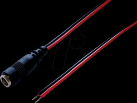 DC-Cable,Jack 2,5/5,5 open ends, 2m