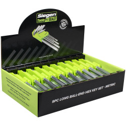 Sealey S01263 Siegen Long Ball-End Hex Key Set 9pc - Display Box of 10