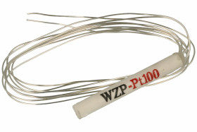 Czujnik; temperatury; A-PT100/50; z obudową; rezystancyjny; cylindryczny ceramiczny; PT100; z przewodem 0,5mb; fi 4x30mm; 100Ohm