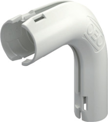 Fitting pipe bend, 90°, (L x H) 69 x 18 mm, head Ø 15.6 mm, PP, white, for M16, 2154062