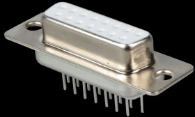 D-SUB socket, 15-pin, PCB design