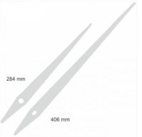 UM213B.H406S Komplet wskazówek do mechanizmów wzmocnionych H: 284mm M: 406mm - srebrna