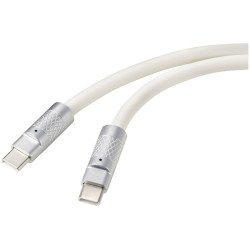 Renkforce RF-6056876 USB-C cable white 1.00m USB 2.0 USB-C plug to USB-C plug