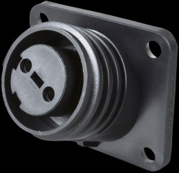 PX0941/02/S Flange mount connector, 2-pin, socket