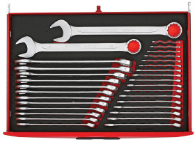 Zestaw narzędzi nastawnych Zestaw kluczy zapadkowych Teng Tools 5.5 → 38 mm 31 szt. Chromowo-wanadowy