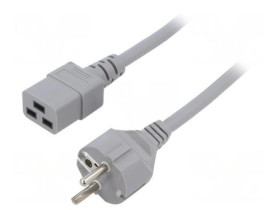 SN25-3/15/5GY Kabel: 3x1,5mm2, CEE 7/7 (E/F) wtyk,IEC C19 żeński, 5m, 16A