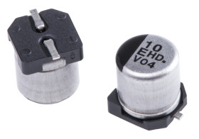 Kondensator 10μF 25V dc SMD Panasonic 5 (Dia.) x 5.8mm