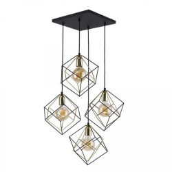 Lampa wisząca ALAMBRE 4 czarno-złoty 2778 TK Lighting