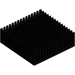 IC heatsink, (L x W x H) 50.8 x 50.8 x 16.51 mm, 7.6 to 2 K/W, black anodized, ICK PGA 20X20