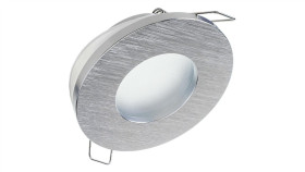 Oprawa Deluxe Okrągła Hermetyczna Ip44 Srebrna Szczotkowana Drapana...