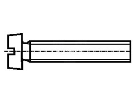 Śruba łeb walcowy nacięcie proste ocynk M4x16mm