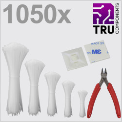 TruComponents 40696 Cable tie Wh UV-proof 1050pcs