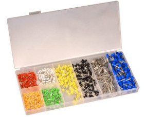 Zestaw 800szt końcówek rurkowych izolowanych tulej