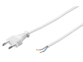 Kabel przyłączeniowy Euro, do konfekcjonowania 1,5 m, Biały