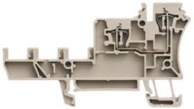Initiator/actuator terminal block, spring balancer connection, 0.5-2.5 mm², 2 pole, 17.5 A, 4 kV, dark beige, 1652010000