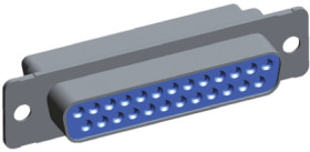 Złącze D-Sub 25-pinowe Żeński Proste Montaż na kablu Złoto na niklu