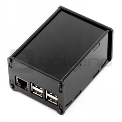 Obudowa do HiFiBerry Digi+, DAC+ RCA i Raspberry Pi Model 3B+/3B/2B - czarna