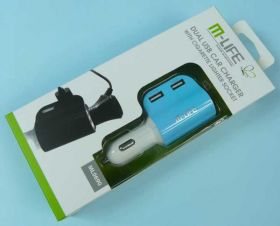 ŁAD.SAM.5V/3,1A 2xGN.USB+GN.ZAPAL.M-LIFE