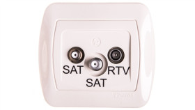 Simon Akord Gniazdo Antenowe Sat/Sat/Rtv Końcowe Beżowe Azar+Sat3.1-P2/12
