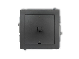 DECO Wyłącznik 2-biegunowy w stylu amerykańskim grafitowy 11DWPUS-9 KARLIK