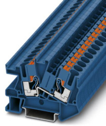 Installation terminal block, push-in connection, 0.5-10 mm², 2 pole, 41 A, 6 kV, blue, 3213973